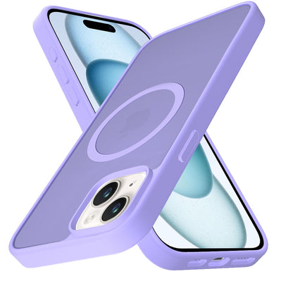 For Samsung Galaxy A17 5G MagSafe Compatible Case Hybrid Soft TPU Bumper Hard Translucent Matte Back Slim Shockproof Case Cover Light Purle