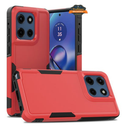 For Motorola Moto G Power 5G 2026 Rugged Heavy-Duty Dual Layer Military-Grade, Rubber TPU Defender, Hybrid Shockproof Case Cover