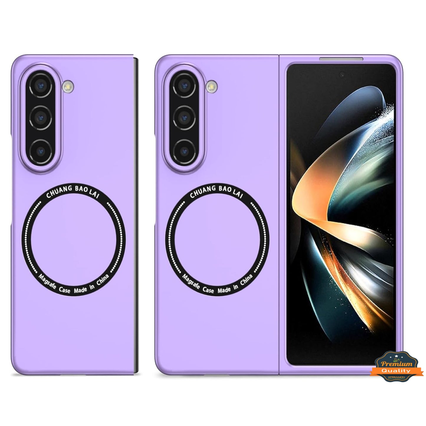 For Samsung Galaxy Z Fold 7 Matte Magnetic Case Supports Fast Wireless Charging, Slim Hybrid TPU Rubber Shockproof Case Cover
