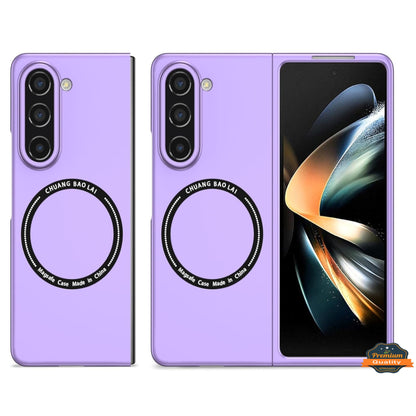 For Samsung Galaxy Z Fold 7 Matte Magnetic Case Supports Fast Wireless Charging, Slim Hybrid TPU Rubber Shockproof Case Cover