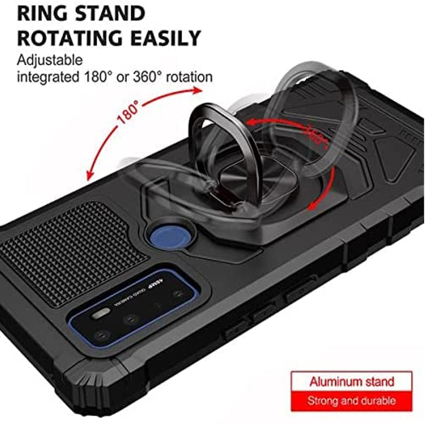 For Samsung Galaxy A26 Hybrid Magnetic Car Mount Ring Kickstand Stand Holder Full-Body Armor Protective [Military Grade] Case Cover