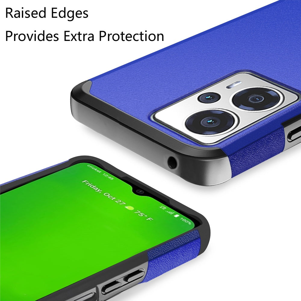 For Cricket Outlast 5G (2024) Slim Tough Strong Protection Shock Absorption Hybrid Dual Layer Hard PC + TPU Rubber Silicone Armor Case Cover