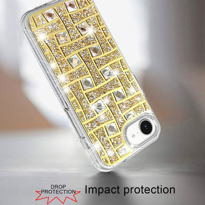 For Apple iPhone 17E /16E Bling Hybrid Shockproof Protective Design Stylish Glitter Finish Durable Grip Protection Case Cover