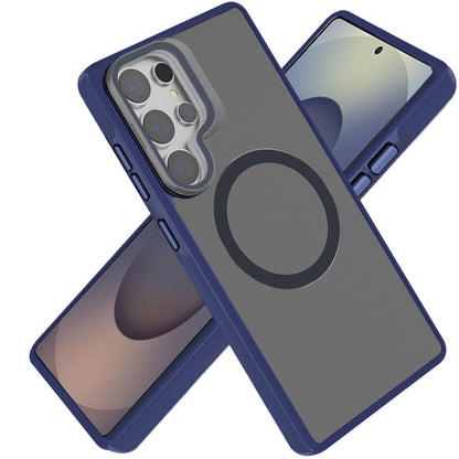For Samsung Galaxy S26 Ultra Tough HQ Hybrid Case with Aluminum Frame Camera Stand, Compatible with MagSafe, Translucent Matte Shockproof Case Cover