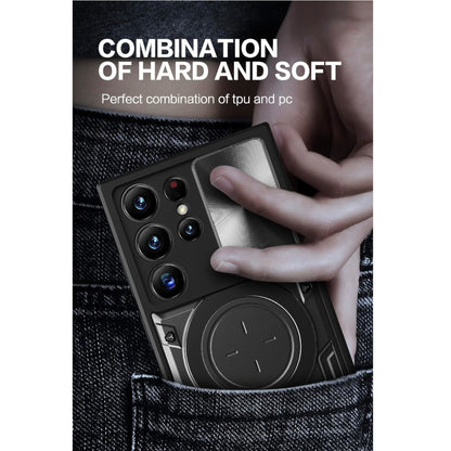 For Google Pixel 9A Hybrid Shockproof with Magnetic Ring Stand, Compatible with Magsafe & Sliding Camera Lens Protector Case Cover