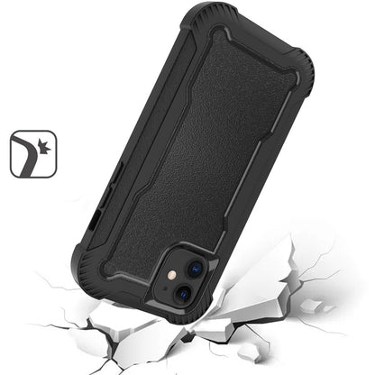 For Apple iPhone 16 Pro (6.3") Tough Hybrid Shockproof Hybrid PC + TPU Bumper Frame Rubber Drop Proof 3in1 Armor Full Body Case Cover