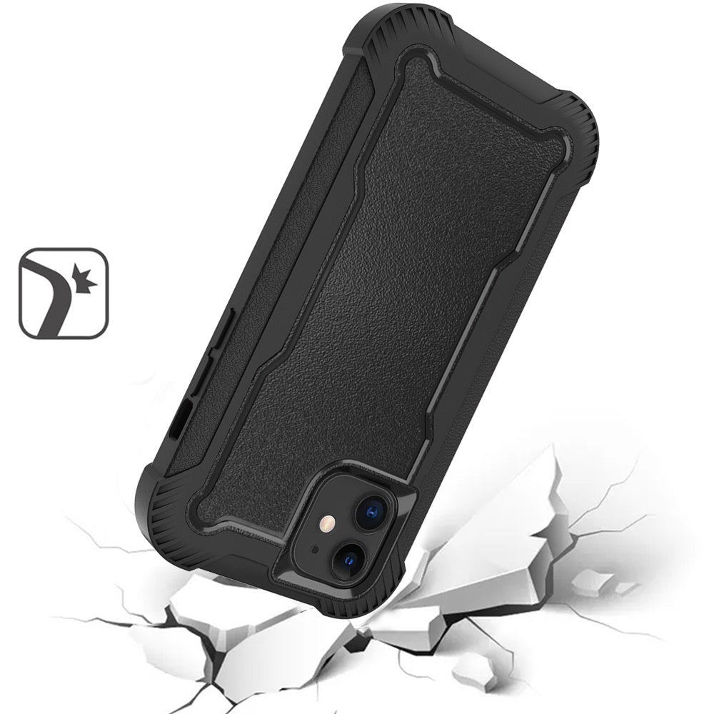 For Apple iPhone 16 (6.1") Tough Hybrid Shockproof Hybrid PC + TPU Bumper Frame Rubber Drop Proof 3in1 Armor Full Body Case Cover