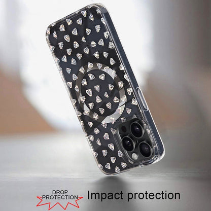 For Apple iPhone 13 Pro Max Double Layer IMD Magnetic Hybrid Shockproof Protection Anti Scratch Durable Design Secure Grip Slim Profile Compatible Design Case Cover Smoke Holographic