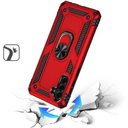For Samsung Galaxy A37 Hybrid Shockproof Durable 360 Degree Rotatable Ring Stand Holder Kickstand Fit Magnetic Car Mount Case Cover