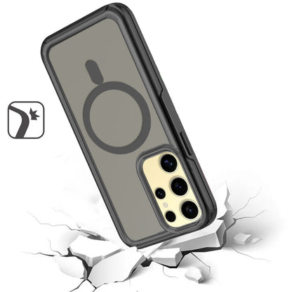 For Apple iPhone 16e Slim & Durable Compatible with MagSafe Hybrid Shockproof Glossy Oil Protective Dual Layer TPU + PC Case Cover