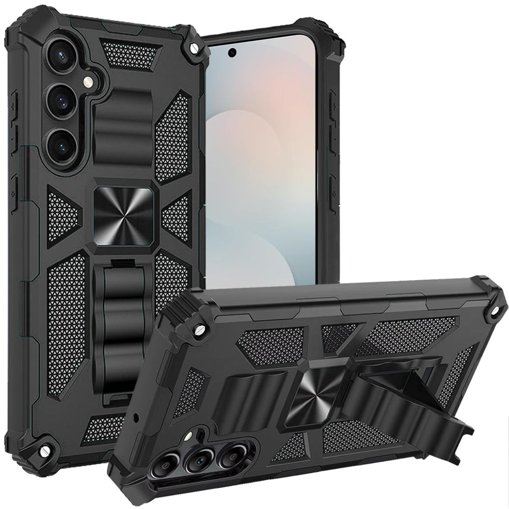 For Samsung Galaxy S26+ / S26 Plus Hybrid Shockproof [Military Grade] Rugged Protective with Magnetic Car Mount & Invisible Stand Case Cover