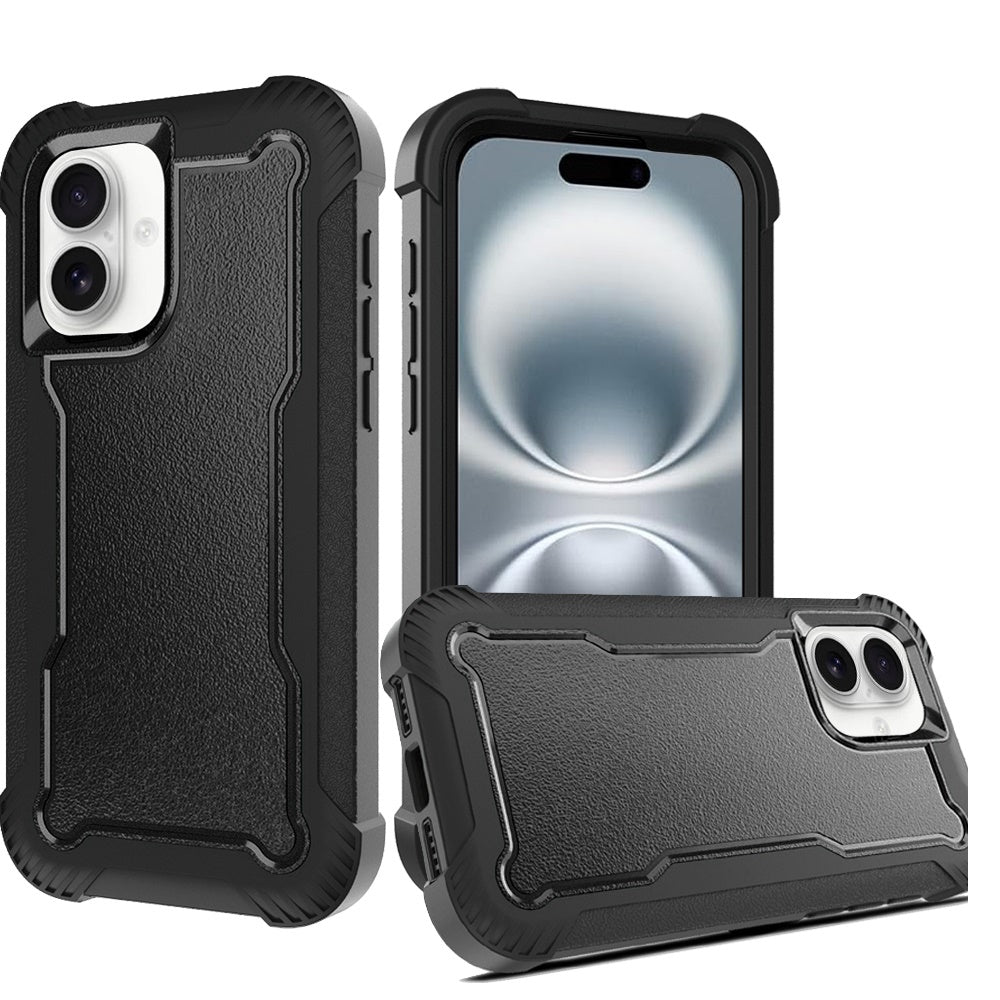 For iPhone XR Tough Hybrid Case - Shockproof 3-in-1 Armor Full-Body Protection PC + TPU Rubber Bumper Frame Case Cover Burgundy