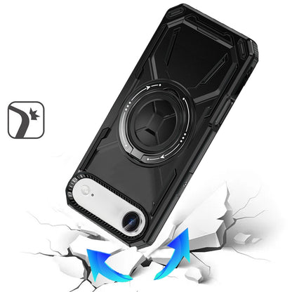 For Apple iPhone 17 Air (6.6") Hybrid Magnetic Ring and 360° Rotational Kickstand with MagSafe Compatible, Military Grade Drop Protection Case Cover