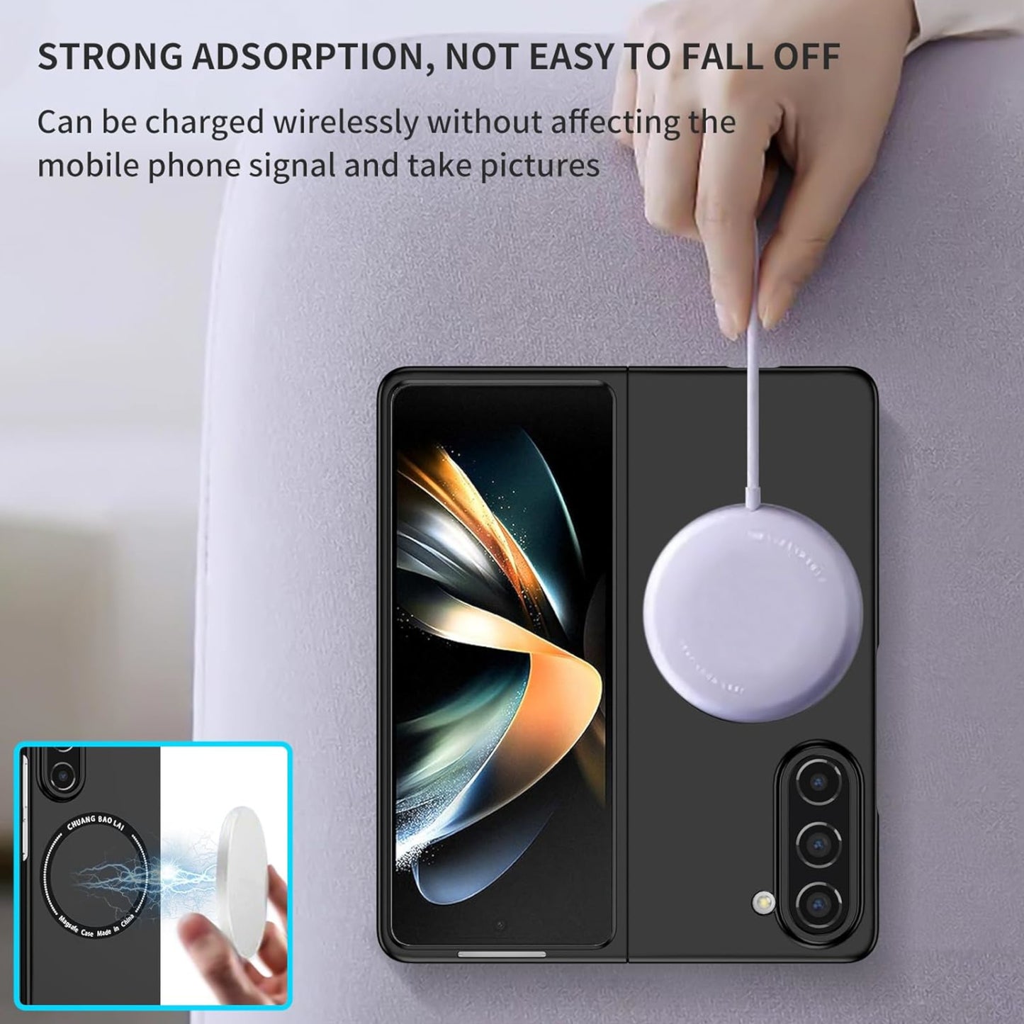For Samsung Galaxy Z Flip 7 Matte Magnetic Case Supports Fast Wireless Charging, Slim Hybrid TPU Rubber Shockproof Case Cover