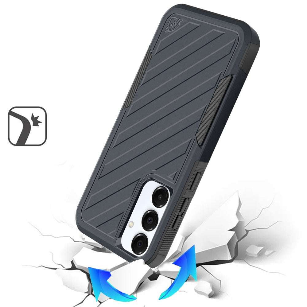 For Samsung Galaxy A26 Hybrid lined shockproof dual layer Rugged 2in1 Hard PC & Silicone TPU Non Slip Textured Tough Armor Case Cover
