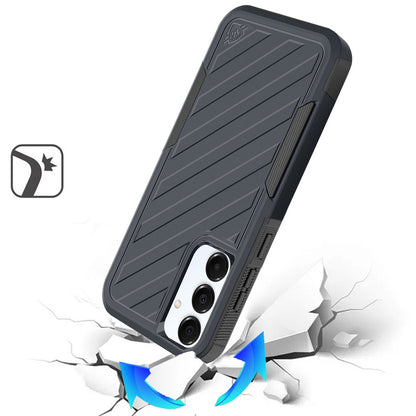 For Samsung Galaxy A26 Hybrid lined shockproof dual layer Rugged 2in1 Hard PC & Silicone TPU Non Slip Textured Tough Armor Case Cover