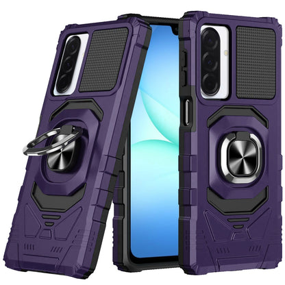 For Samsung Galaxy S25 Fan Edition /Galaxy S25 FE Hybrid Dual Layer with 360° Rotate Magnetic Ring Stand Holder Kickstand TPU Rugged PC Shockproof Case Cover