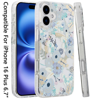 For Apple iPhone 16 Pro Double Layer IMD Stylish Magnetic Hybrid Shockproof Durable Fashion Design Secure Grip Slim TPU Case Cover