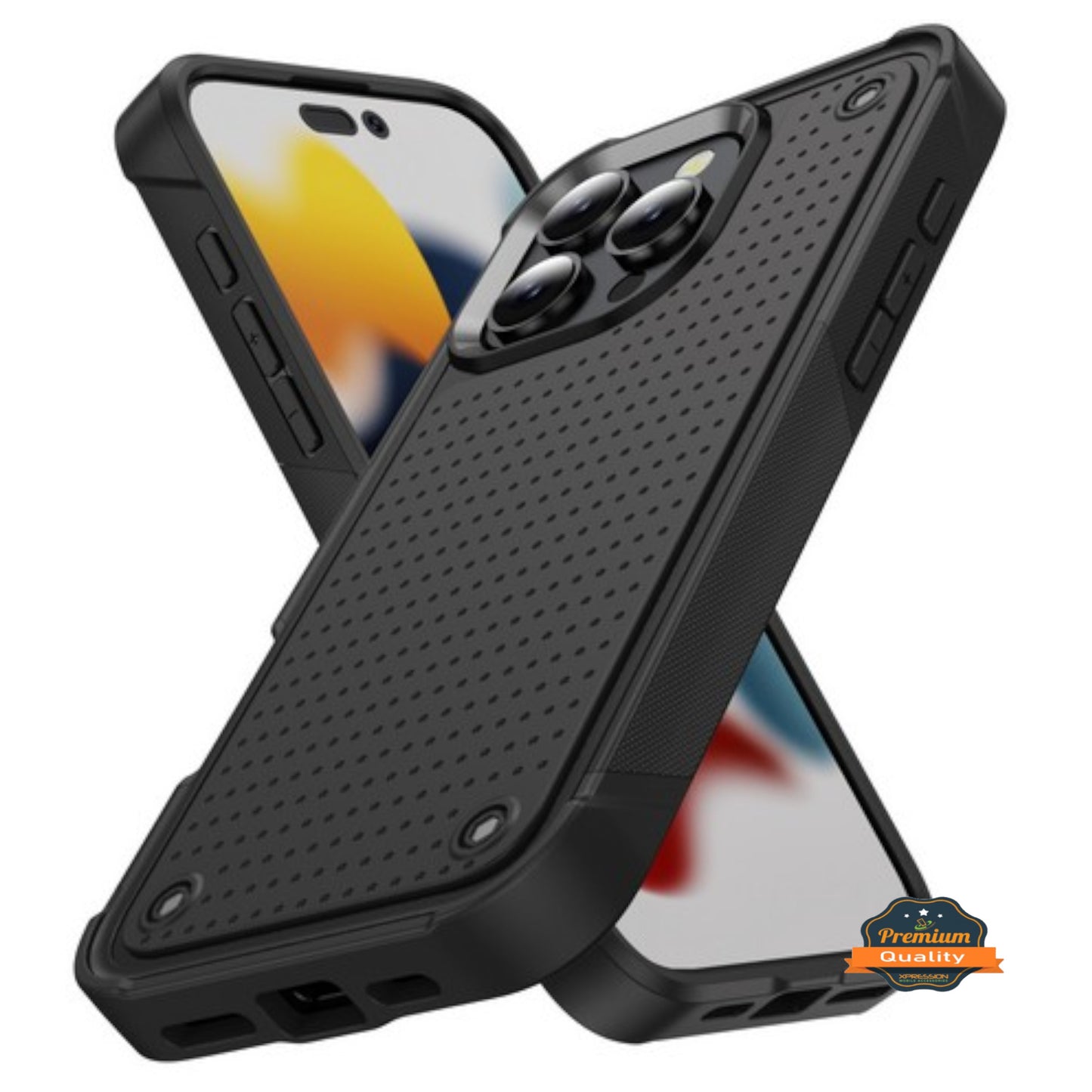 For Apple iPhone 16 Pro Max (6.9") Shockproof Non-Slip Textured Heavy Duty Rugged TPU Drop Military Protection Tough Bumper Case Cover