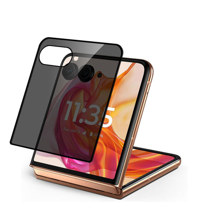 For Motorola Razr+ PLUS 2025 /2024 Privacy Screen Protector Tempered Glass, Anti-Spy, Scratch Resistant 9H, Black Screen Guard & Easy to Install Protector Black