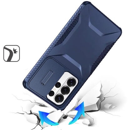 For Samsung Galaxy S26 Ultra Slim Fit Shockproof Hybrid with Slide Camera Window Covering, Rugged Tpu Silicone Hard PC Bumper Case Cover