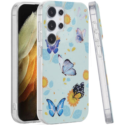For Samsung Galaxy S21 Ultra Fashion Layer Design Slim IMD TPU Protective, Shockproof Hybrid Stylish Durable Hard PC Case Cover