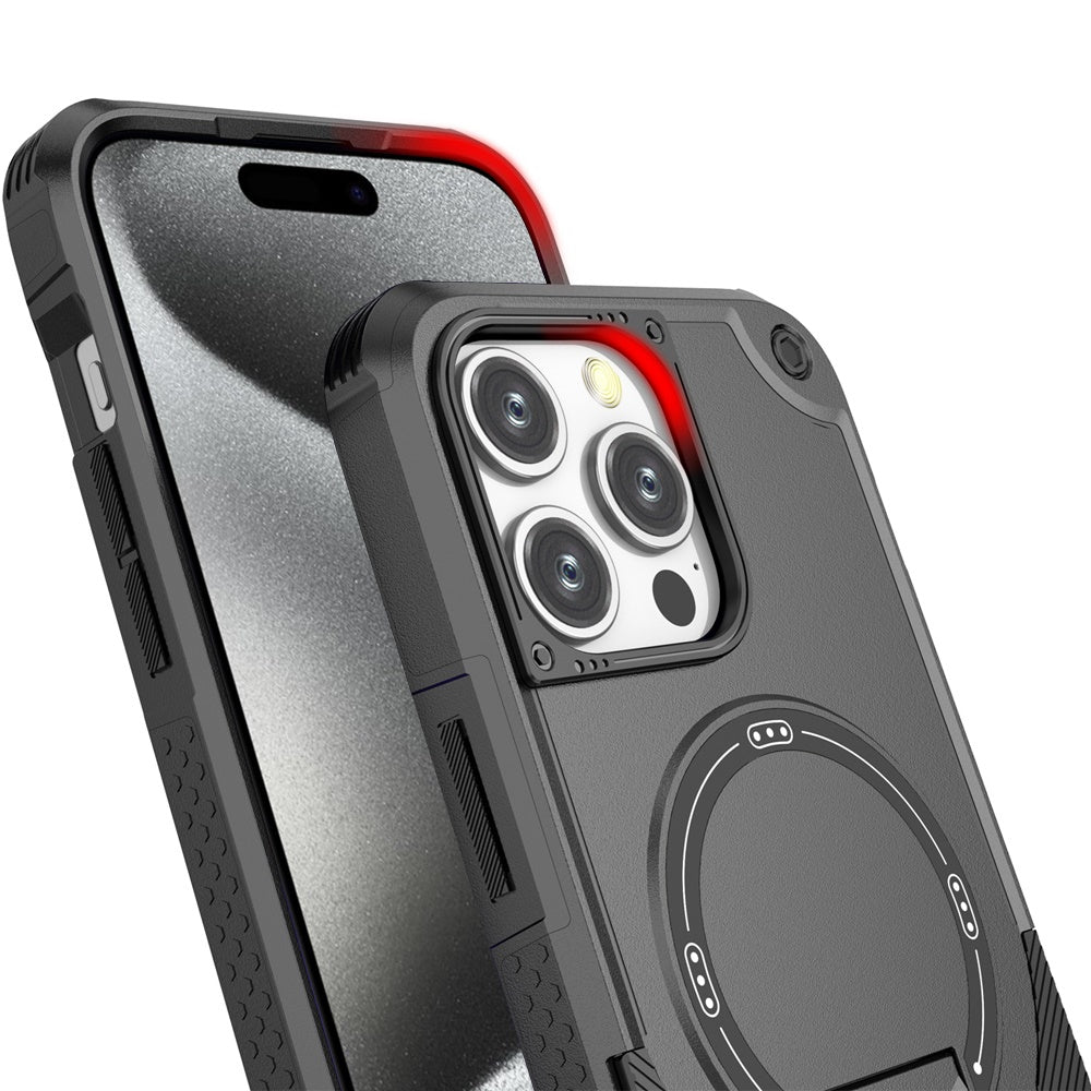For Samsung Galaxy A37 Magnetic Invisible Kickstand Holder with Magsafe, Slim Fit Shockproof Hybrid Military Grade Heavy Duty Case Cover