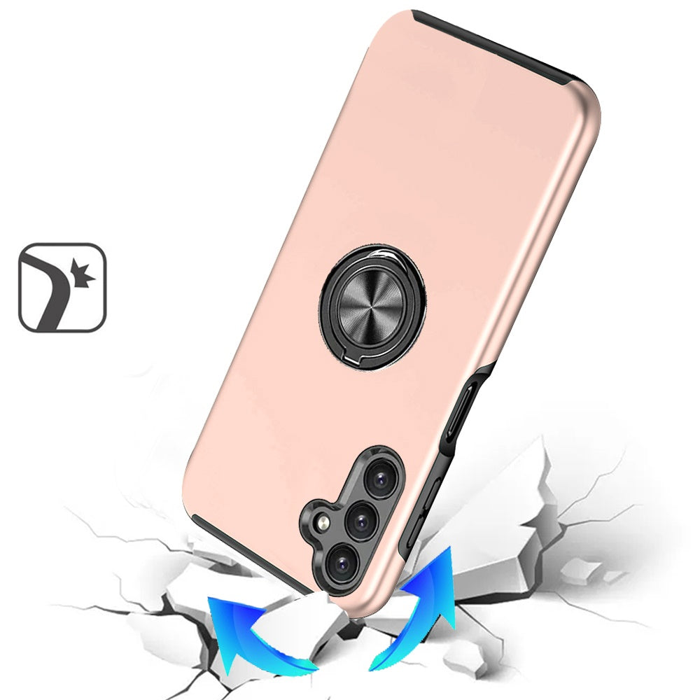 For Samsung Galaxy A26 Hybrid 360 Degree Rotatable Metal Invisible Ring Stand Holder Slim Fit Magnetic Car Mount Shockproof Case Cover