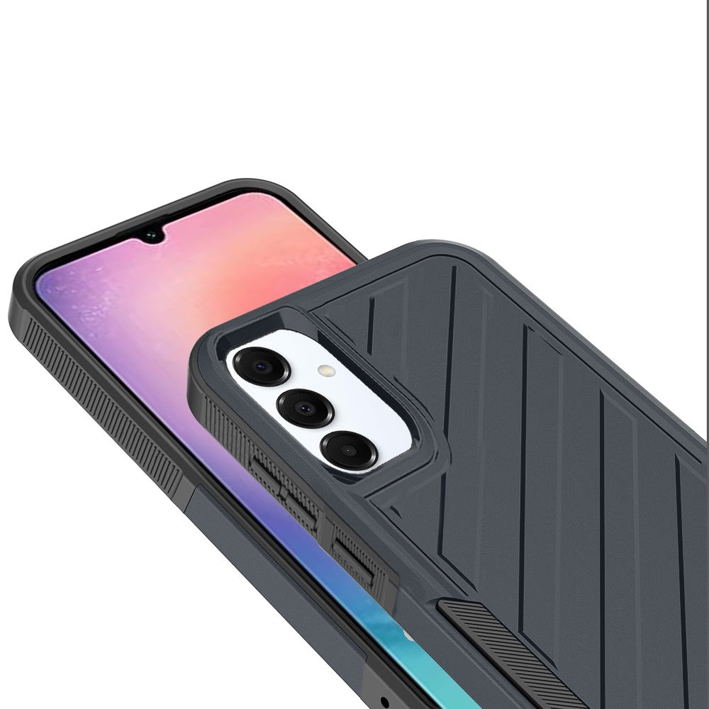 For Samsung Galaxy A26 Hybrid lined shockproof dual layer Rugged 2in1 Hard PC & Silicone TPU Non Slip Textured Tough Armor Case Cover