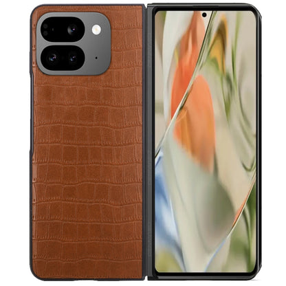 For Google Pixel 10 Pro Fold PU Vegan Leather Case, Premium Snap-On Hard Shell Cover, Slim Fit Protective Matte Finish Case Cover