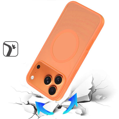 For Apple iPhone 17 Pro (6.3") MagSafe Compatible Case Hybrid Soft TPU Bumper Hard Translucent Matte Back Slim Shockproof Case Cover