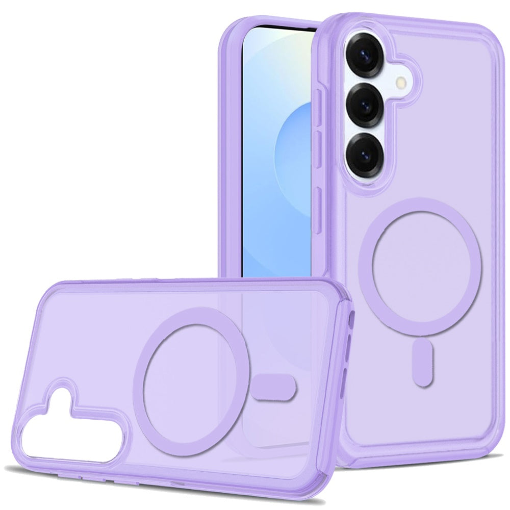 Slim & Durable Compatible with MagSafe Hybrid Shockproof Glossy Oil Protective Dual Layer TPU + PC