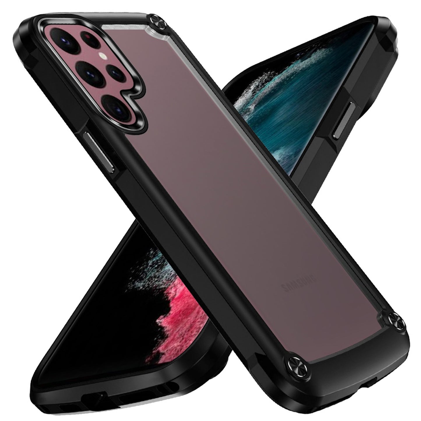 For Apple iPhone 15 Pro (6.1") Heavy Duty Hybrid Clear back Shield Hard PC + TPU Bumper Edge Frame Shockproof  Phone Case Cover