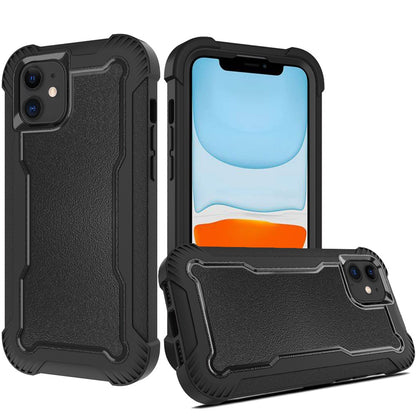 For Apple iPhone 16 Pro (6.3") Tough Hybrid Shockproof Hybrid PC + TPU Bumper Frame Rubber Drop Proof 3in1 Armor Full Body Case Cover