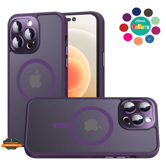 For Samsung Galaxy S23 Ultra Complete Protection HQ Hybrid with Metal Tempered Camera Glass, MagSafe Compatible Case Cover