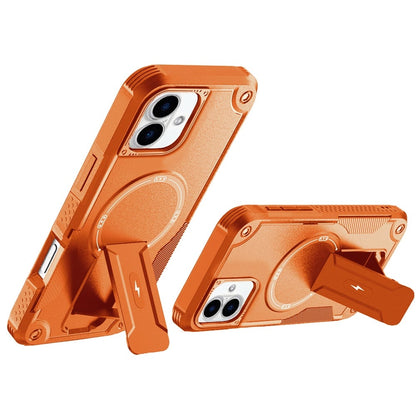 For Apple iPhone 17 (6.3") Magnetic Invisible Kickstand Holder with Magsafe, Slim Fit Shockproof Hybrid Military Grade Heavy Duty Case Cover