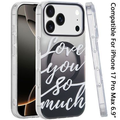 For Apple iPhone 17 Pro Max Stylish Pattern Fashion IMD Printed Design TPU Slim Shockproof Protective with Magnetic Back Case Cover