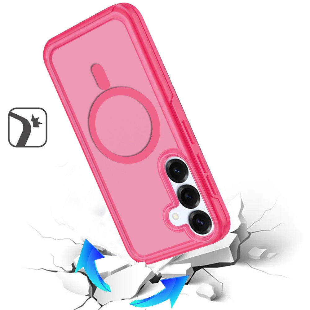 Slim & Durable Compatible with MagSafe Hybrid Shockproof Glossy Oil Protective Dual Layer TPU + PC
