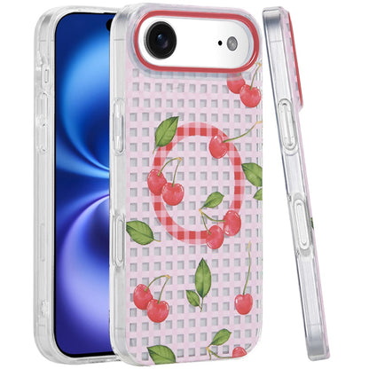 For Apple iPhone 17 Stylish Pattern Fashion IMD Printed Design TPU Slim Shockproof Protective with Magnetic Back Case Cover