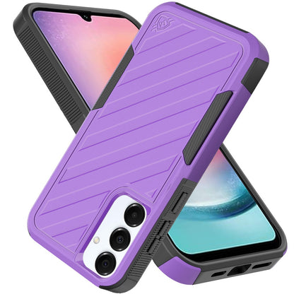 For Samsung Galaxy A26 Hybrid lined shockproof dual layer Rugged 2in1 Hard PC & Silicone TPU Non Slip Textured Tough Armor Case Cover
