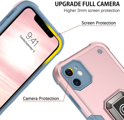 For Samsung Galaxy S26 Ultra Heavy Duty Hybrid 2in1 Hard PC & TPU Rugged Bumper Shockproof with Magnetic Ring Kickstand Case Cover