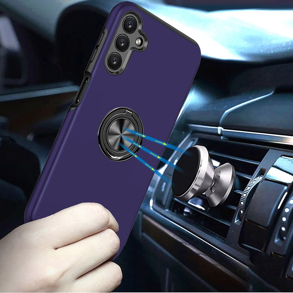 For Samsung Galaxy S26+ / S26 Plus Hybrid 360 Degree Rotatable Metal Invisible Ring Stand Holder Slim Fit Magnetic Car Mount Shockproof Case Cover