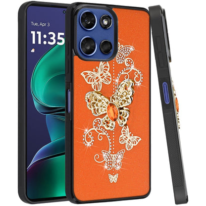 For Motorola Moto G Stylus 5G 2026 /2025 Diamonds 3D Fashion Bling Sparkly Glitter Ornaments Engraving Hybrid with Ring Stand Case Cover