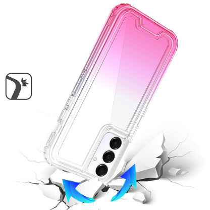 For Samsung Galaxy A36 Hybrid 3-in-1 Clear Case - Two-Tone Transparent Shockproof TPU + Hard Protective Frame Case Cover