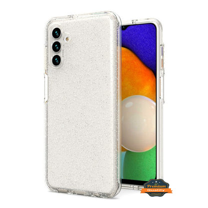 For Samsung Galaxy A16 5G Glitter Sparkle Bling Shiny Thin Slim PC Hybrid Shockproof Rubber Silicone Soft TPU Gel Protective Case Cover