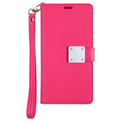 Phone Case for Samsung Galaxy S24 Ultra Wallet Credit Card Holder Leather Grip Shockproof Hybrid Protective Style Durable Flip Pouch Cover Hot pink
