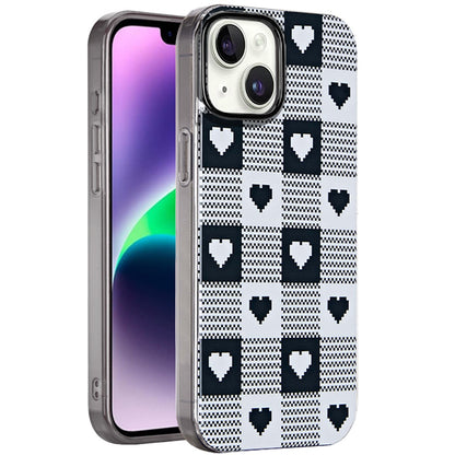 For Apple iPhone 14 /13 Fashion Layer Design Slim IMD TPU Protective, Shockproof Hybrid Stylish Durable Hard PC Case Cover