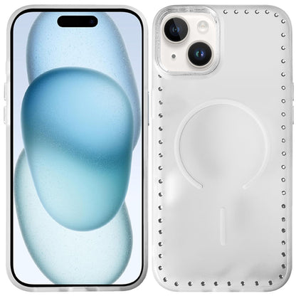 Phone Case for Apple iPhone 15 Magnetic Frosted Diamond Bling Edge Hybrid Shockproof Protective Matte Grip Durable Anti Scratch Premium Slim Cover