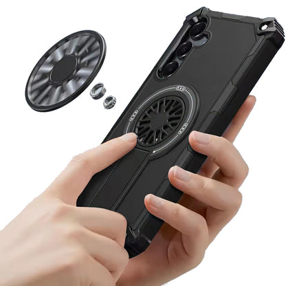 Phone Case for Samsung Galaxy A36 Magnetic Car Mount Friendly Shockproof CD Texture Anti Slip Durable Grip Heavy Duty Hybrid Cover