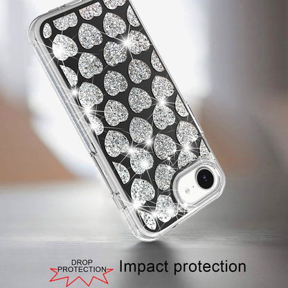 For Apple iPhone 17E /16E Bling Hybrid Shockproof Protective Design Stylish Glitter Finish Durable Grip Protection Case Cover